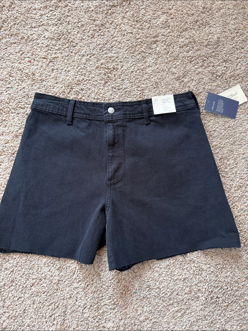 NWT Women's Black High-Rise Denim Shorts
